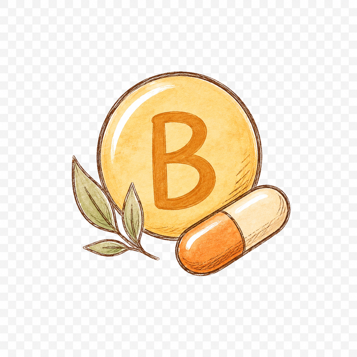 Vitamin B5 illustration